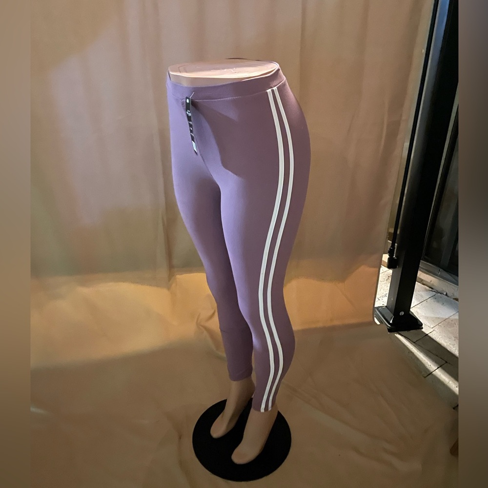 Indero DUSTY MAUVE Soft Side Stripped Leggings